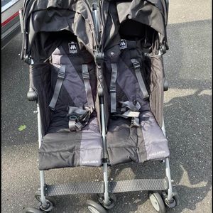 Maclaren double stroller black